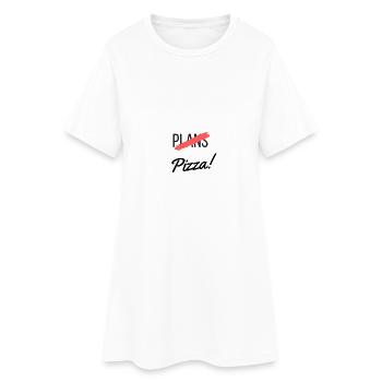 Pizza and Plans - Women’s T-Shirt Dress - white - Front