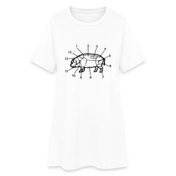 the_schwein - Robe T-shirt Femme - blanc - Devant