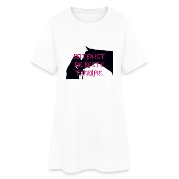 Pferd Pferde Reiten Reiterin Reitsport Geschenk - Frauen T-Shirt-Kleid - Weiß - Vorne