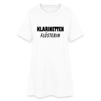 klarinetten flüsterin - Frauen T-Shirt-Kleid - Weiß - Vorne