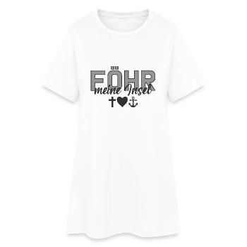 Föhr, meine Insel Nordsee Glaube Liebe Hoffnung g - Frauen T-Shirt-Kleid - Weiß - Vorne