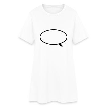 Bulle ligne - Robe T-shirt Femme - blanc - Devant