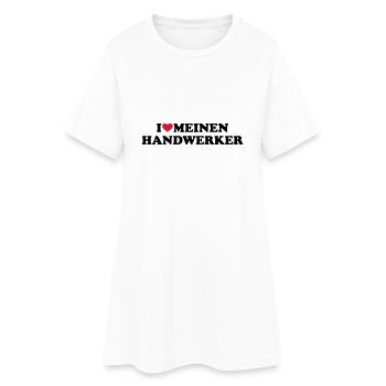 Handwerker - Frauen T-Shirt-Kleid - Weiß - Vorne