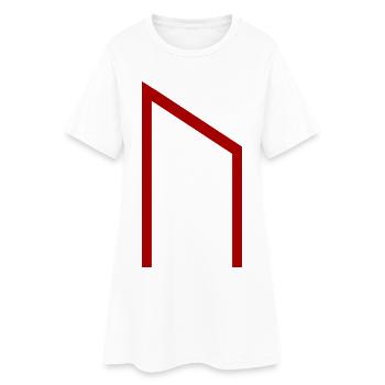 Uruz Rune Red – Viking Futhark Norse - Women’s T-Shirt Dress - white - Front