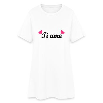 liebe ich dich - Robe T-shirt Femme - blanc - Devant