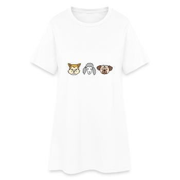 Dog dog lover pet dog owner gift - Women’s T-Shirt Dress - white - Front