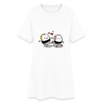 Sushi lovers - Women’s T-Shirt Dress - white - Front