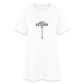 100 % Vegan Arrow Shirt - Robe T-shirt Femme - blanc - Devant