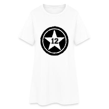 new_ste12 - Frauen T-Shirt-Kleid - Weiß - Vorne