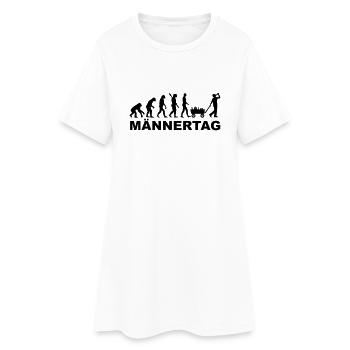 Männertag - Frauen T-Shirt-Kleid - Weiß - Vorne