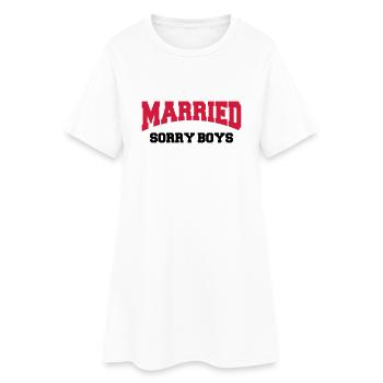 Married - Sorry boys! - Robe T-shirt Femme - blanc - Devant