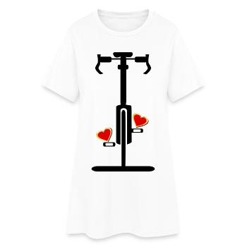Saint-Valentin Cycling Cycling - Robe T-shirt Femme - blanc - Devant