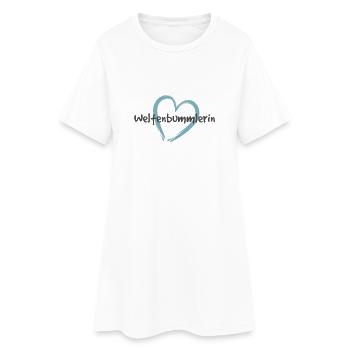 Weltenbummlerin Bolivien - Frauen T-Shirt-Kleid - Weiß - Vorne