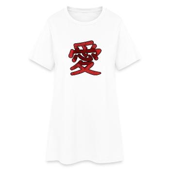 Japon amour Day idée cadeau de coeur Valentine - Robe T-shirt Femme - blanc - Devant