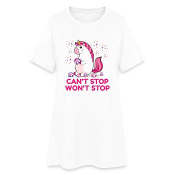 Can not Stop Will not Stop - Women’s T-Shirt Dress - white - Front