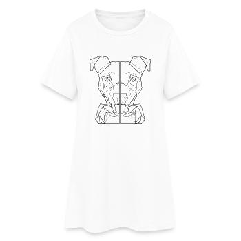 chemise de chien teckel chien petit ami amant - Robe T-shirt Femme - blanc - Devant