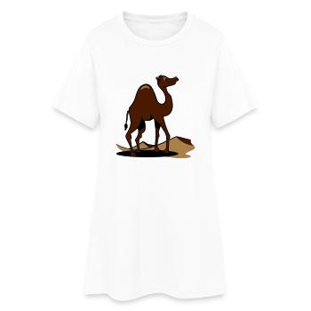 Kamel witzig lustig süss - Frauen T-Shirt-Kleid - Weiß - Vorne