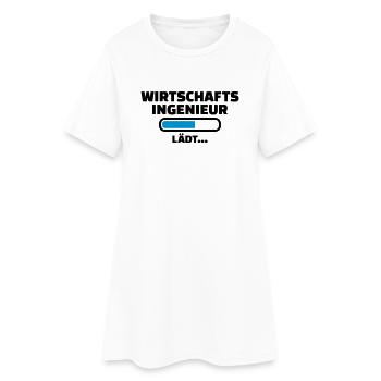 Wirtschaftsingenieur - Frauen T-Shirt-Kleid - Weiß - Vorne