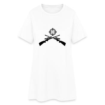Fusil - Robe T-shirt Femme - blanc - Devant