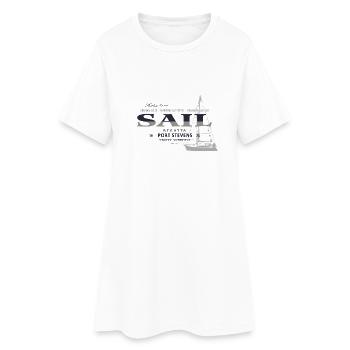 Sailing - Segeln - Segelboot - Maritim - Frauen T-Shirt-Kleid - Weiß - Vorne