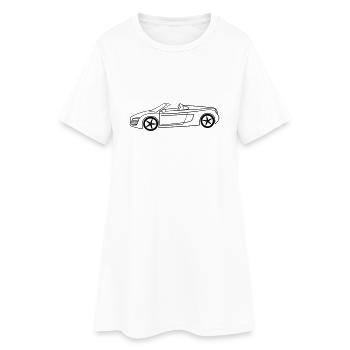 Luxus Cabrio Tribal - Frauen T-Shirt-Kleid - Weiß - Vorne