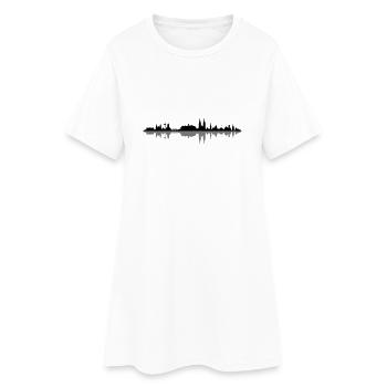 Skyline - Regensburg - Frauen T-Shirt-Kleid - Weiß - Vorne