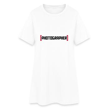 Photographer - Frauen T-Shirt-Kleid - Weiß - Vorne