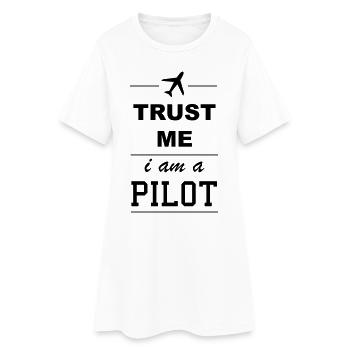Croyez-moi, je suis un pilote 1c - Robe T-shirt Femme - blanc - Devant