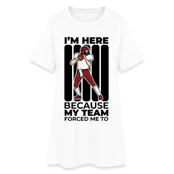 American Football Player Joke - Women’s T-Shirt Dress - white - Front
