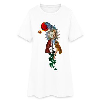 Collage d’anatomie de la Renaissance surréaliste - Robe T-shirt Femme - blanc - Devant
