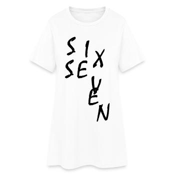 Six sept Meme 67 - Robe T-shirt Femme - blanc - Devant