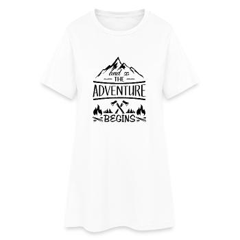 And so the Adventure begings - camping scout gift - Women’s T-Shirt Dress - white - Front