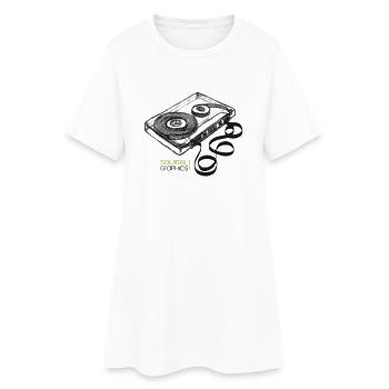 Cassette 1 - Robe T-shirt Femme - blanc - Devant