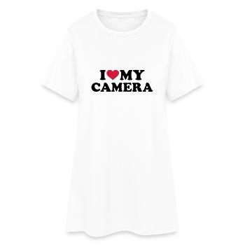 I love my Camera - Robe T-shirt Femme - blanc - Devant