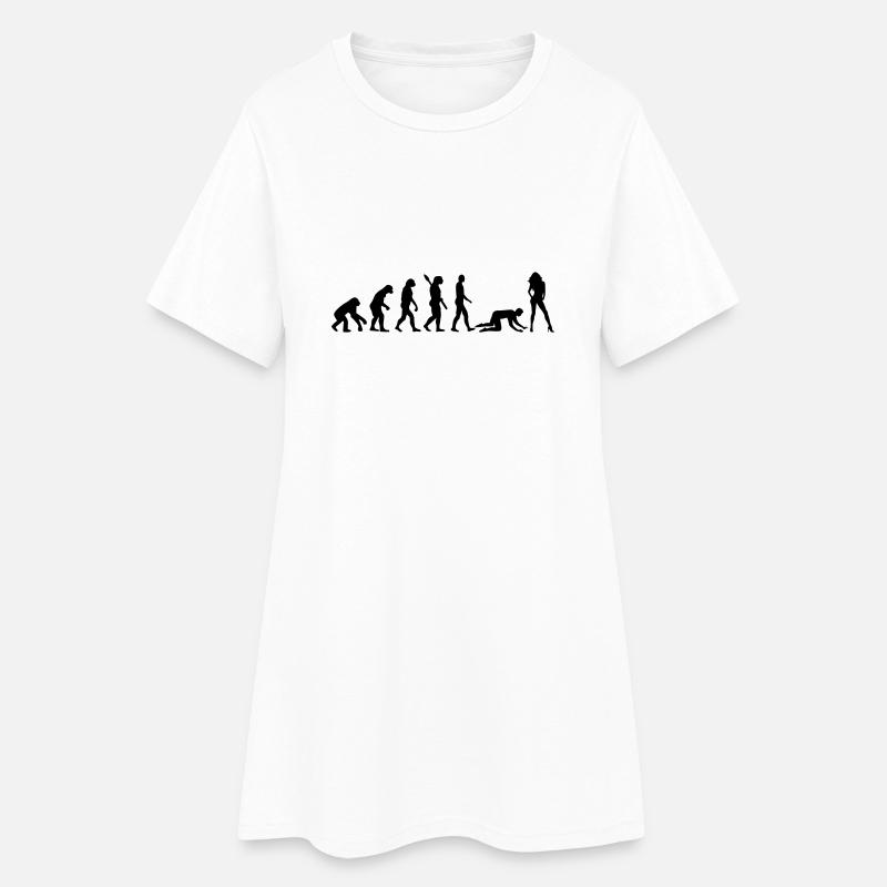 Évolution Mariage - Robe T-shirt Femme - blanc