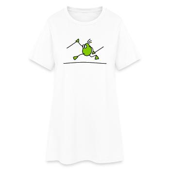 Walking running - V2 - Frauen T-Shirt-Kleid - Weiß - Vorne