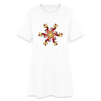 Gecko, lizard, summer, Goa, Trance, Psytrance - Robe T-shirt Femme - blanc - Devant
