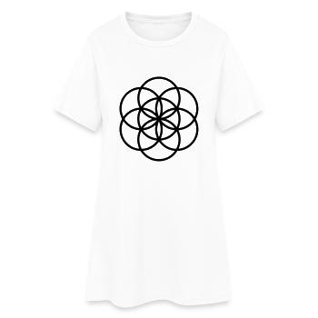 seed_of_life_1_gral_5x5 - Frauen T-Shirt-Kleid - Weiß - Vorne