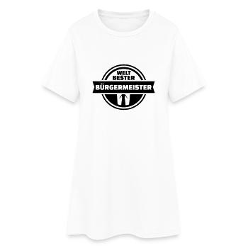 Bürgermeister - Frauen T-Shirt-Kleid - Weiß - Vorne
