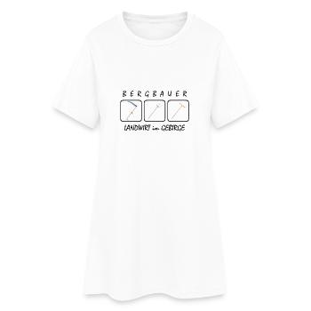 Bergbauer - Frauen T-Shirt-Kleid - Weiß - Vorne