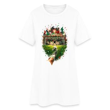 Célébration du but italien dans le stade - Robe T-shirt Femme - blanc - Devant