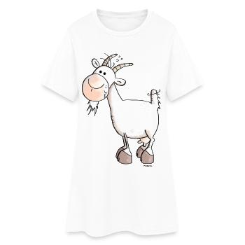 Charming Goat - Goats - Women’s T-Shirt Dress - white - Front
