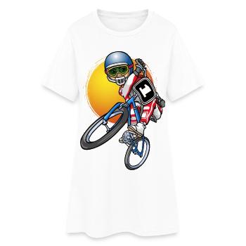Conducteur de BMX - Robe T-shirt Femme - blanc - Devant