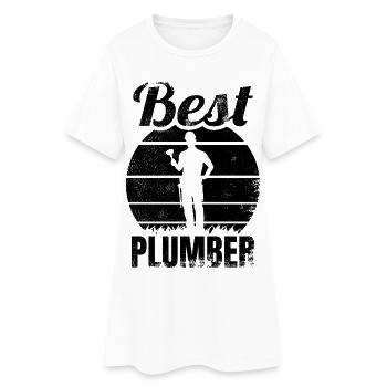 Meilleur installateur - Robe T-shirt Femme - blanc - Devant