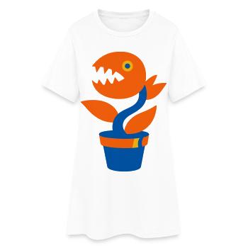 Plante monstre - Robe T-shirt Femme - blanc - Devant