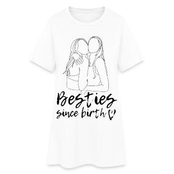 Meilleures amies depuis la naissance ! - Robe T-shirt Femme - blanc - Devant
