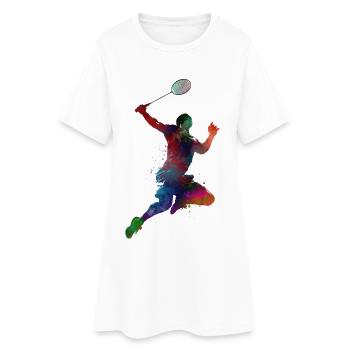 Art sportif #badminton badminton - Robe T-shirt Femme - blanc - Devant