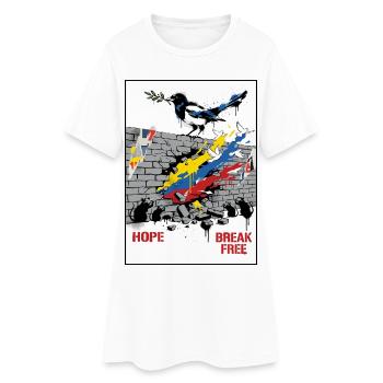 L’espoir de libérer l’art urbain colombien - Robe T-shirt Femme - blanc - Devant