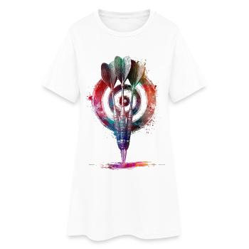 Jeux de fléchettes #darts #sport - Robe T-shirt Femme - blanc - Devant