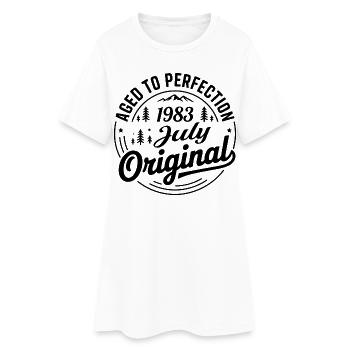 juillet 1983 – Légende des sommets et montagnes - Robe T-shirt Femme - blanc - Devant